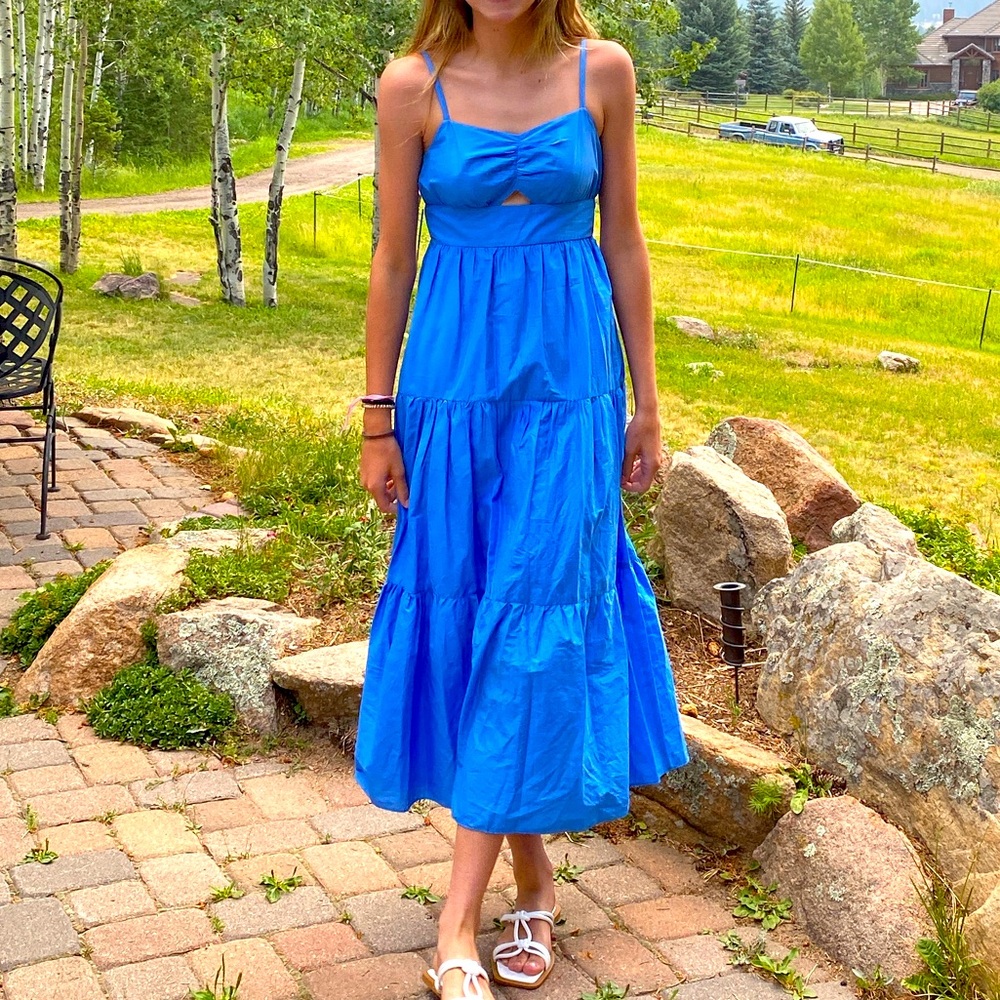 Blue long dress